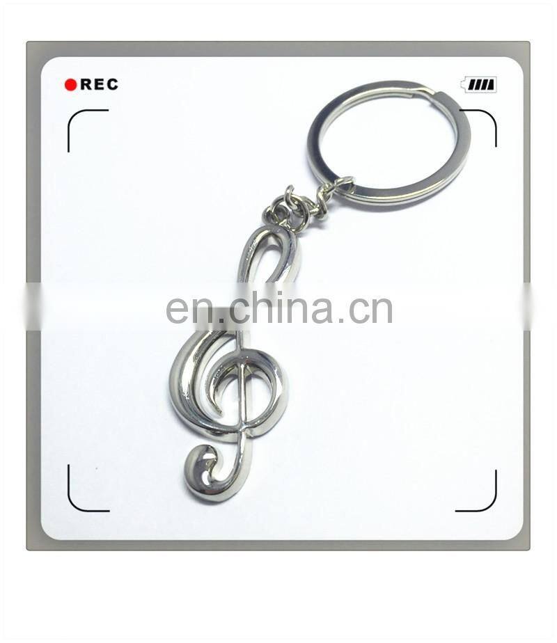 Custom music notes metal keychain