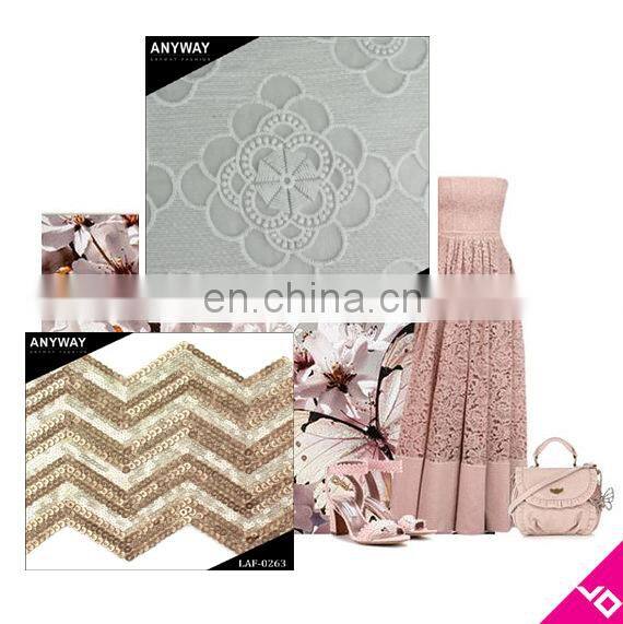 Fashion Wholesale lady garment black eyelash lace fabric fancy african lace fabric