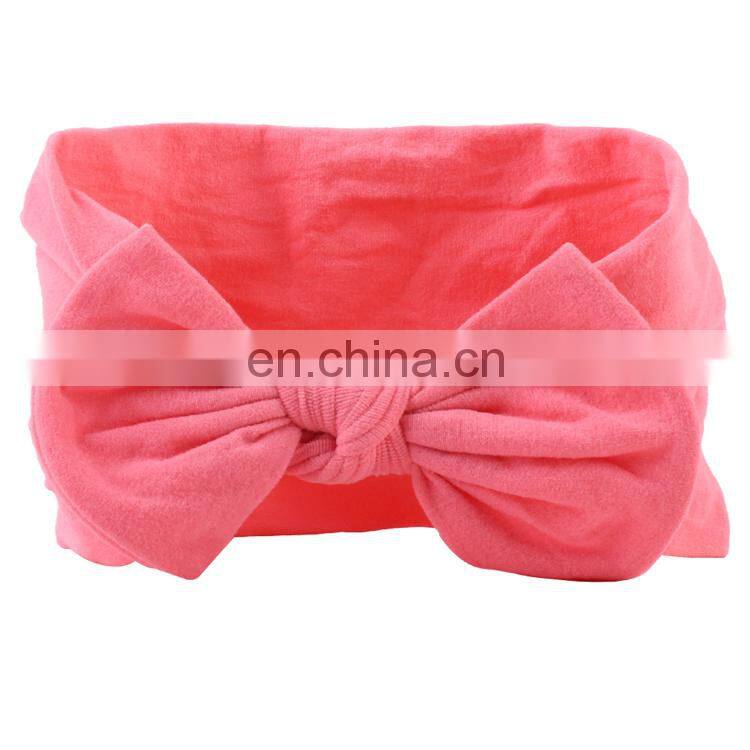 Best selling fashion hair accessories girl bow baby headband nylon baby headband