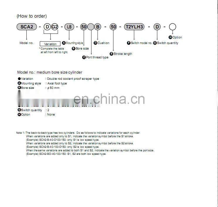 CKD Cylinder Japan Cylinder SCA2-FA-100B-120