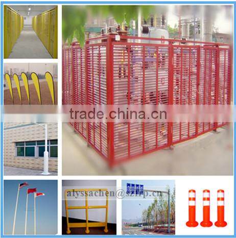 FRP round pipe/fiberglass pole/FRP flag pole/FRP indication rod in snow weather