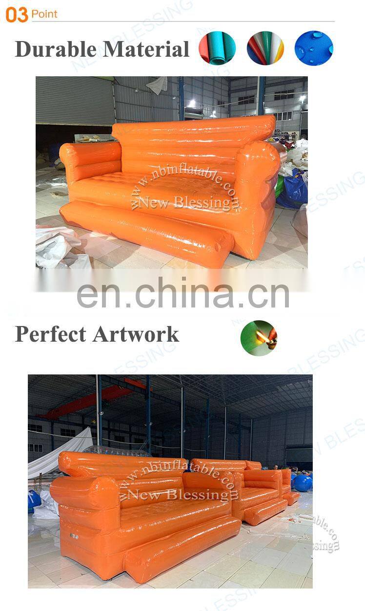 Customized hot sale inflatable waterproof  air lounge sofa bed Inflatable furniture