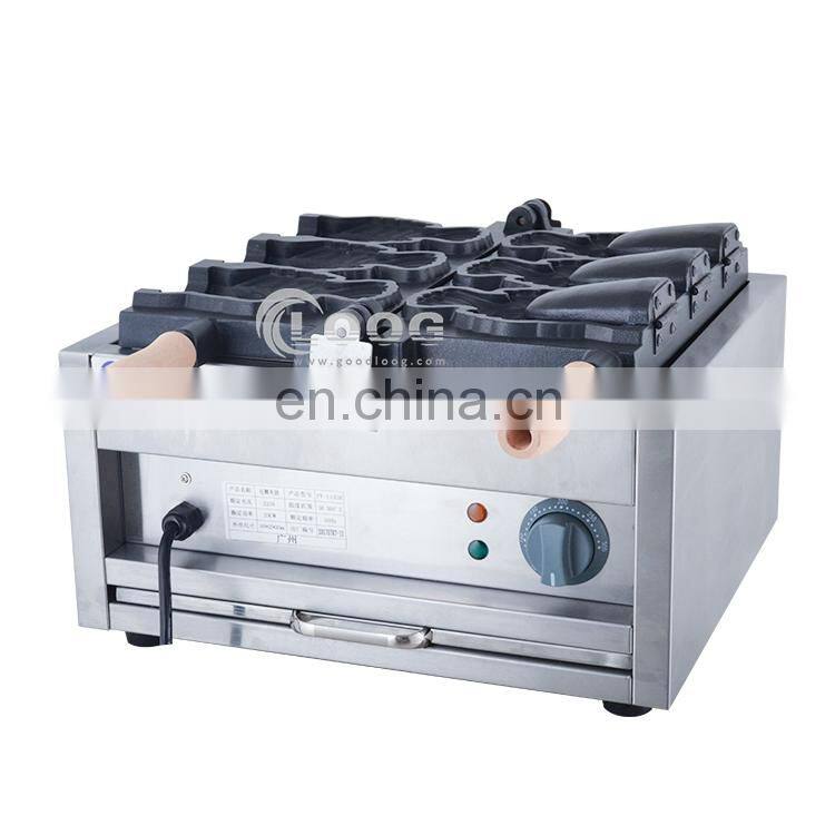 Nonstick Commercial Electric Taiyaki Waffle Maker/ Japanese Open Mouth Fish Ice Cream Taiyaki Machine