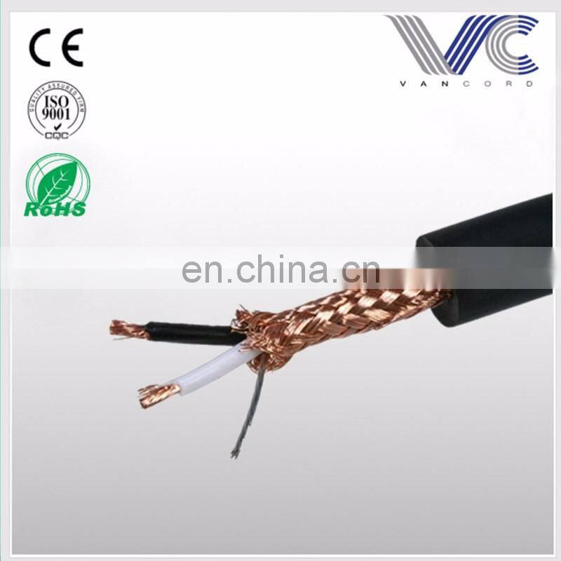 Bulk coiled Microphone Cable 300' Black Mic -300ft Signal mike cable