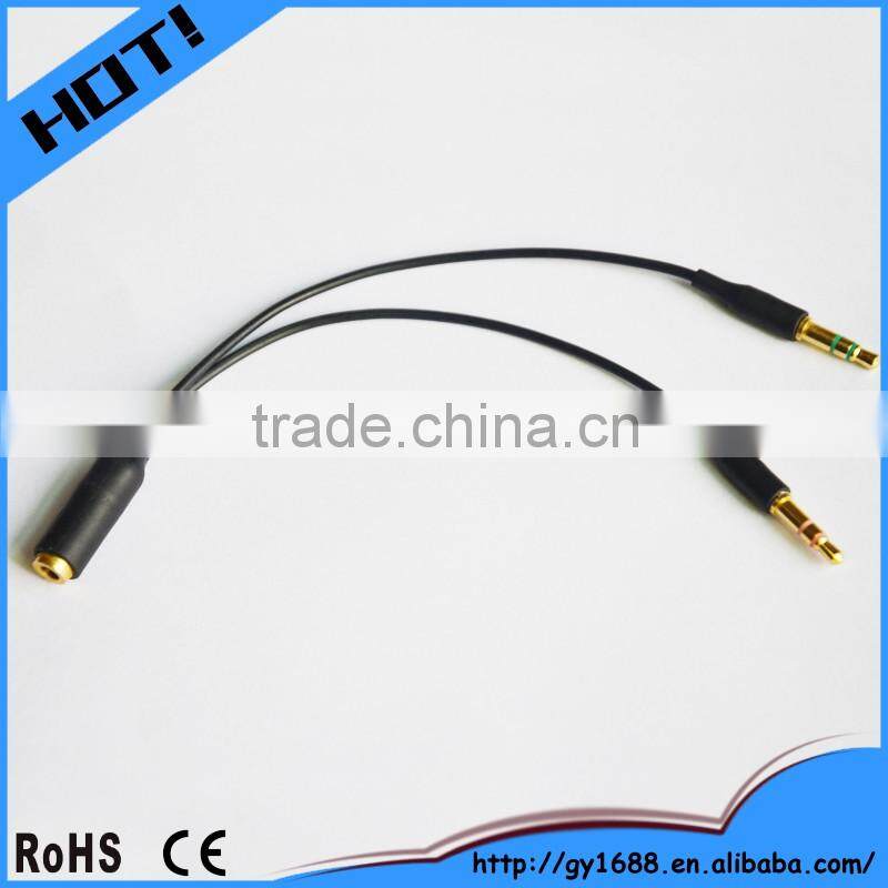 Made in china 3.5mm stereo jack splitter cable 1m