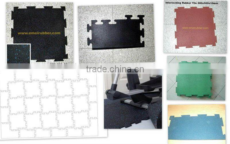 Anti-fatigue Resilient Gym Rubber Flooring
