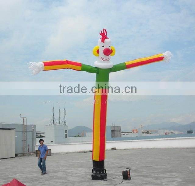 Colorful Single Legs Inflatable dancing man , Inflatable Clown Sky Dancer