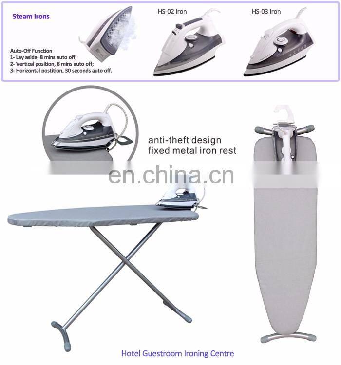 Honeyson hotel room wall hung ironing board set iron