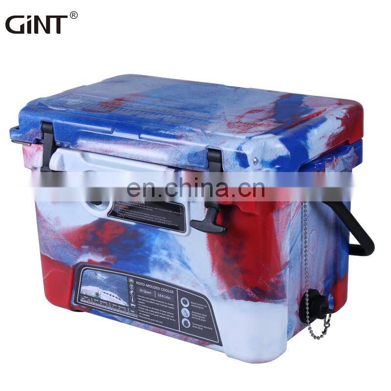 2021 Gint Rotational mould Popular 35QT 45QT PU Cooler box insulated Cooler with handle double wall Customized