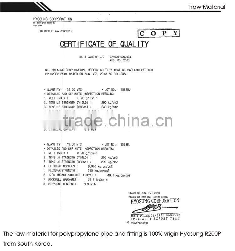 20-200mm PPR Pipe Fittings crossover fittings