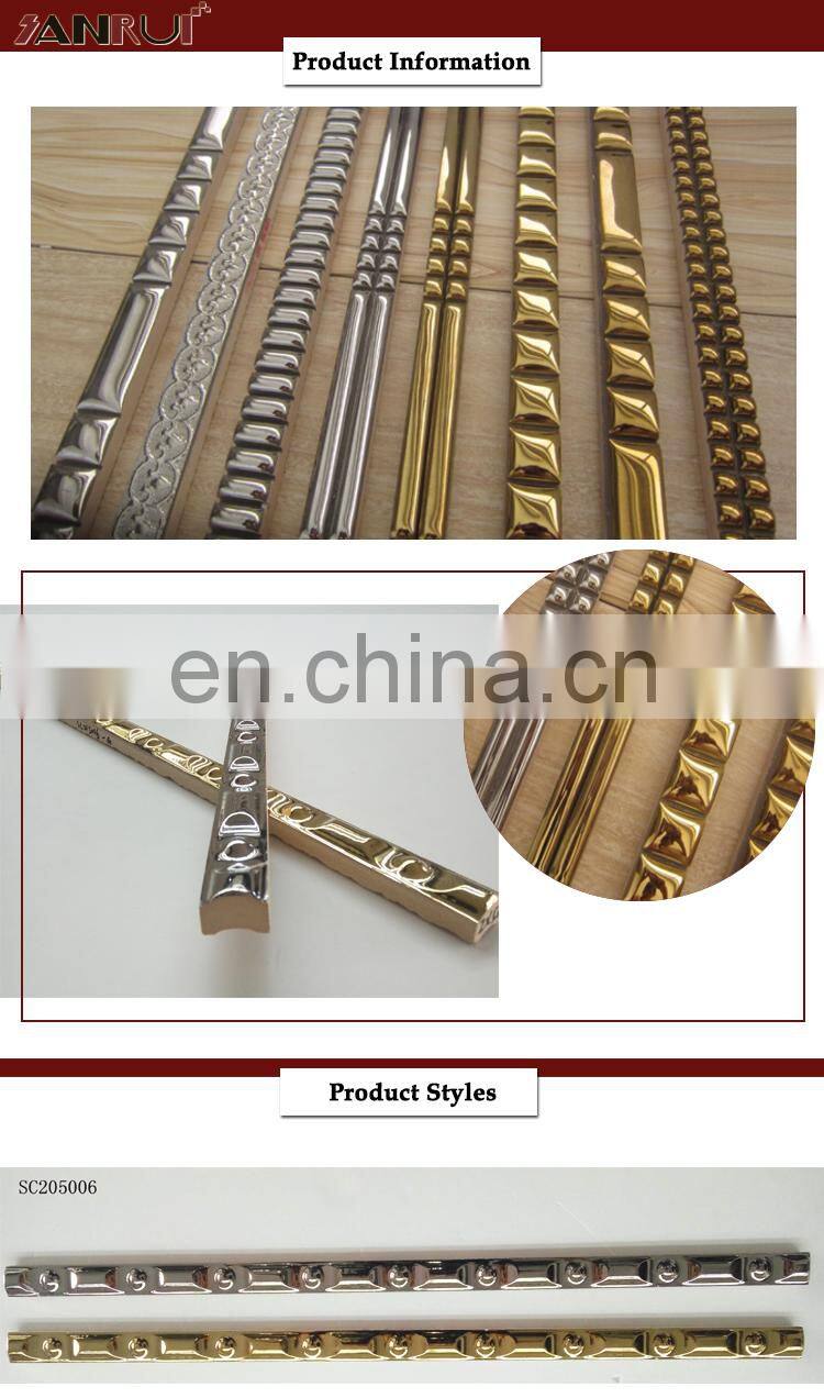 ceramic decoration tile customized size model 20*600mm border tile pencil tile