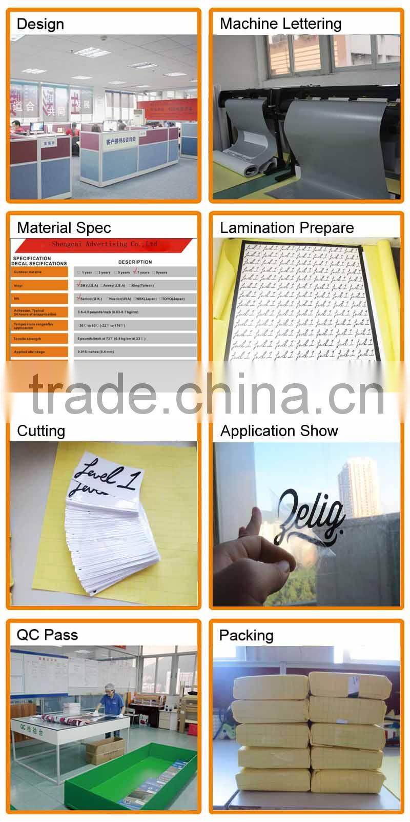 Window Lettering Sticker kiss cut gold sticker decoration