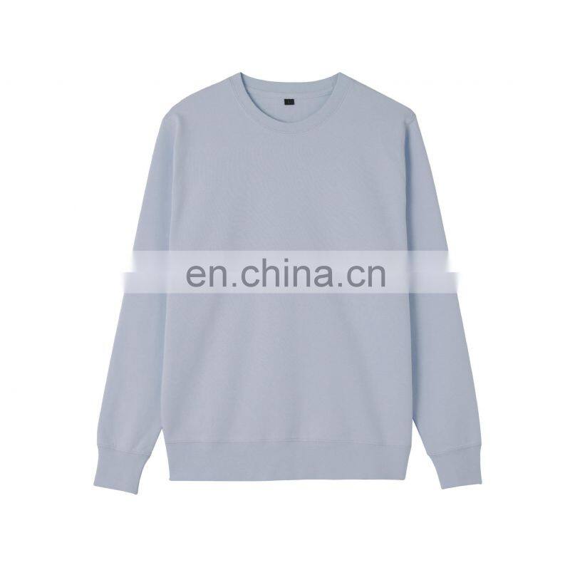 Custom round neck fashion brand sweater men's long-sleeved solid color pullover