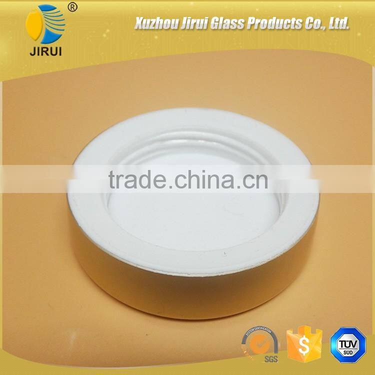 50ml clear square glass cream jar with lid