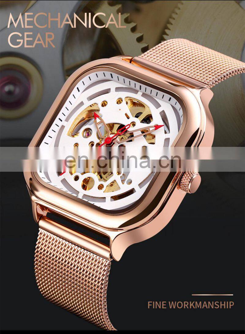 luxury SKMEI 9184 automatic movement stainless steel mechanical watch for men