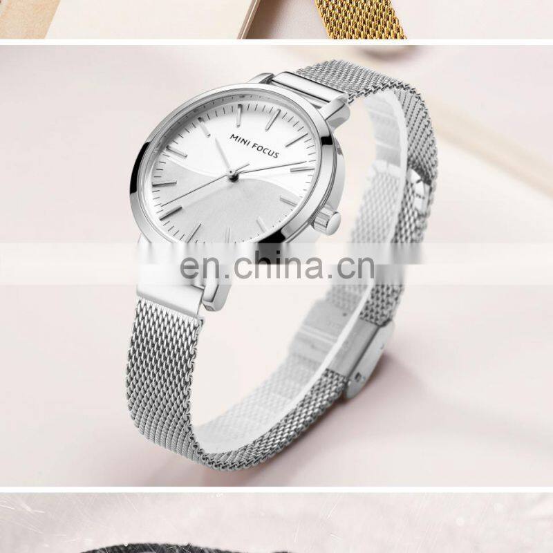 MINI FOCUS 0261L Brand Luxury Women Watches Waterproof Fashion Quartz Ladies Wristwatch Stainless Steel Watch