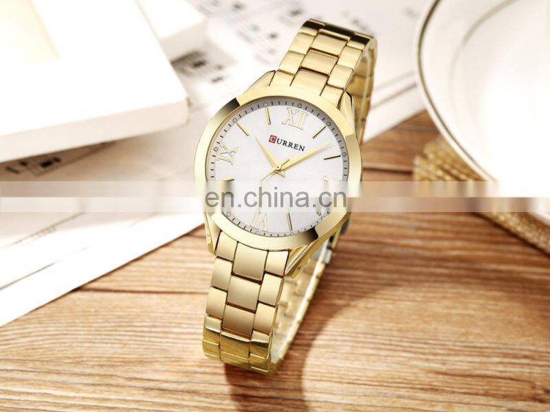 CURREN 9007 Elegant Quartz Japan Movt Ladies Watch Date Stainless Steel Women Fashion Hand Watches Clock