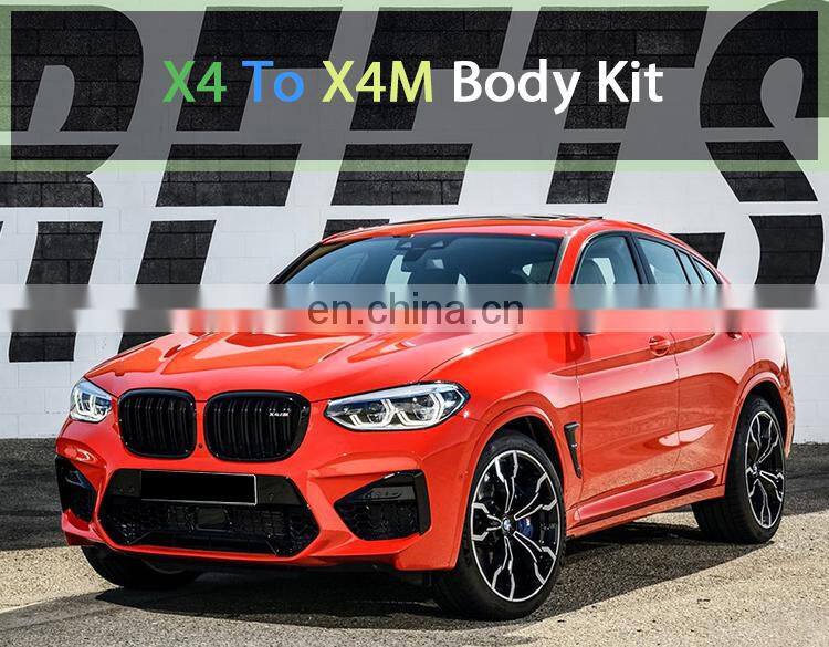 Runde Car Modification For 18+ G02 BMW X4 Upgrade To X4M Body Kit Front Bumper Rear Lip Exhaust Spoiler