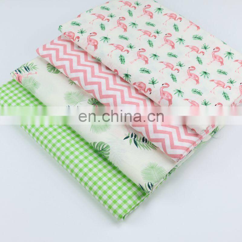 Cotton twill printed fabric cartoon Flamingo kindergarten baby pure cotton bedding products fabric