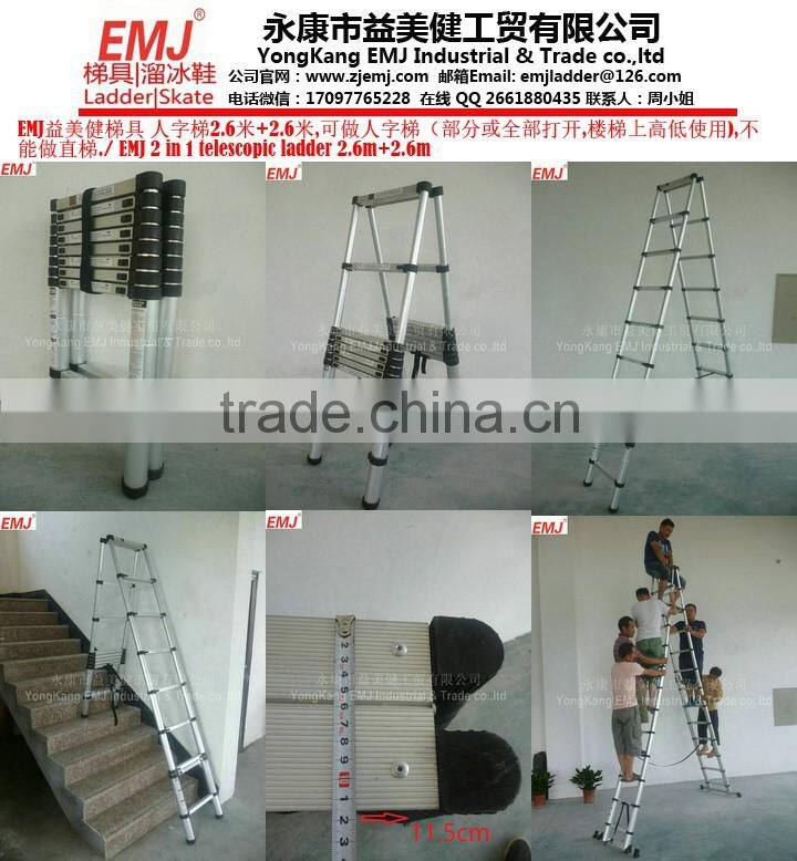 1.4m+2.0m Double Telescopic Ladder