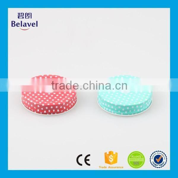 OEM custom white dot screw cap logo printing mason jar metal lids with hole