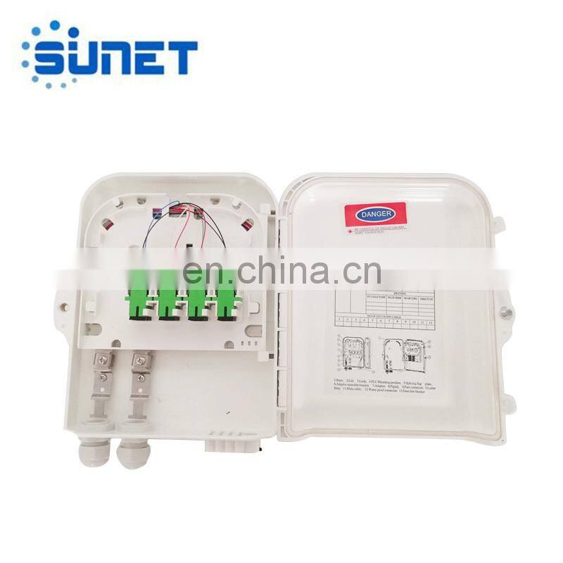Hot Sale outdoor indoor FTTH 8 cores Caja Fiber Optic Splitter Distribution Box Optical Termination Box