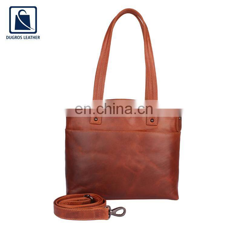 Modern Design Luxury Pattern Stylish Look Wholesale Cotton Sheeting Lining Women Genuine Leather Satchel Bag Manufacturer