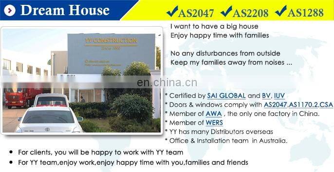 American certified high acoustic and thermal aluminum sliding doors