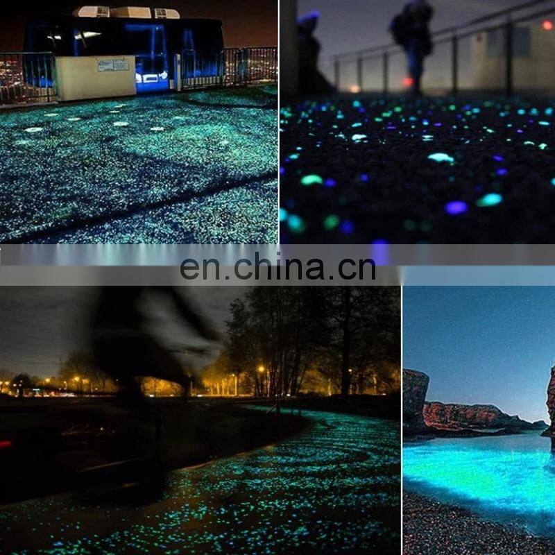 300pcs/Bag Outdoor Luminous Stones Glow In Dark Garden Pebbles Fish Tank Decoration Pebble Rocks