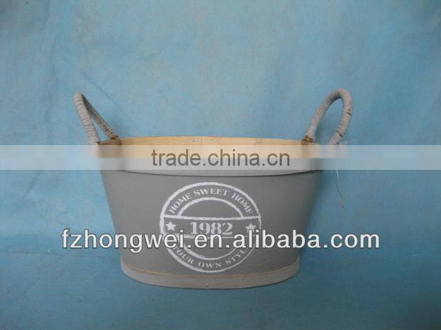 Hongwei grey&tekst Garden Wood Planters/ flower pot