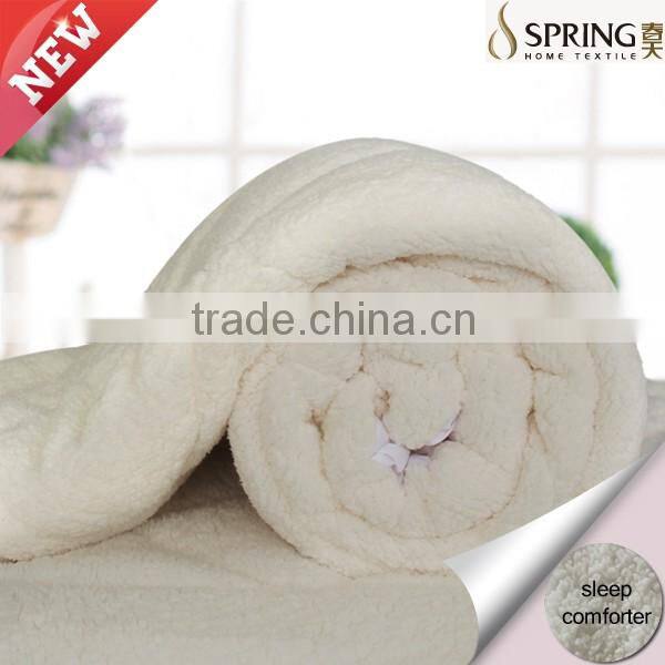 2016 hot sale softextile fleece blanket quilted with Shu velveteen fabric