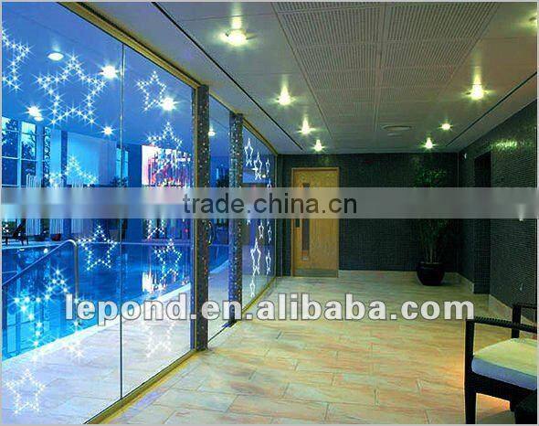 High-end/Energy-saving led glass/glass with led lights/tempered glass for curtain wall