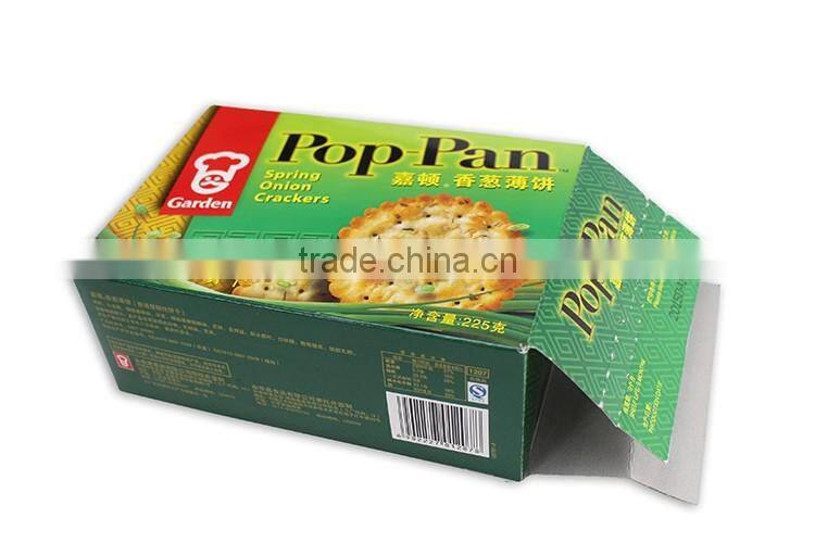 Wholesale Custom Full Color food grade biscuit cookie box packaging