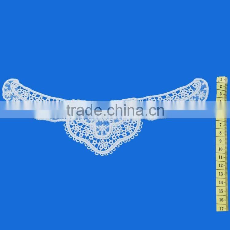 Cheap & Hot Selling Promotion crochet cotton neckline designs with mesh embroidered pattern