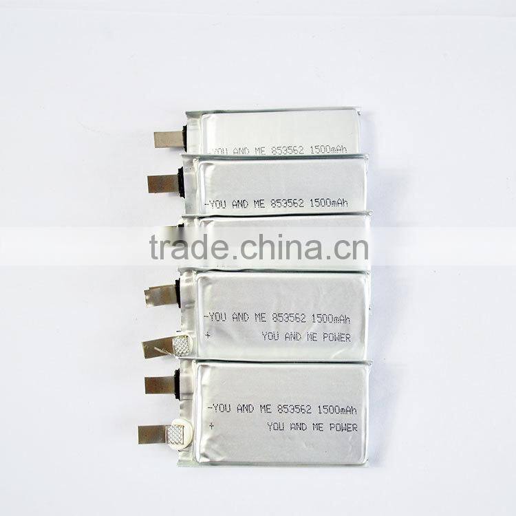 Rechargeable Lithium polymer battery 3.7v 1500mAh High-grade quality