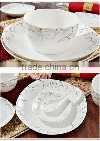 56 pcs divided dinner plates for home