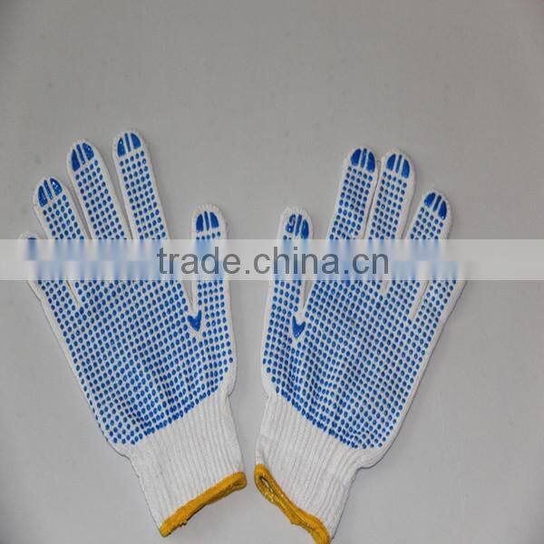 40-75g 10gauge computer machine PVC Dotted gloves for construction use