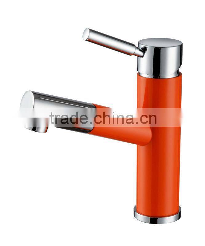2014 hot stoving varnish finish single lever basin faucet by low price
