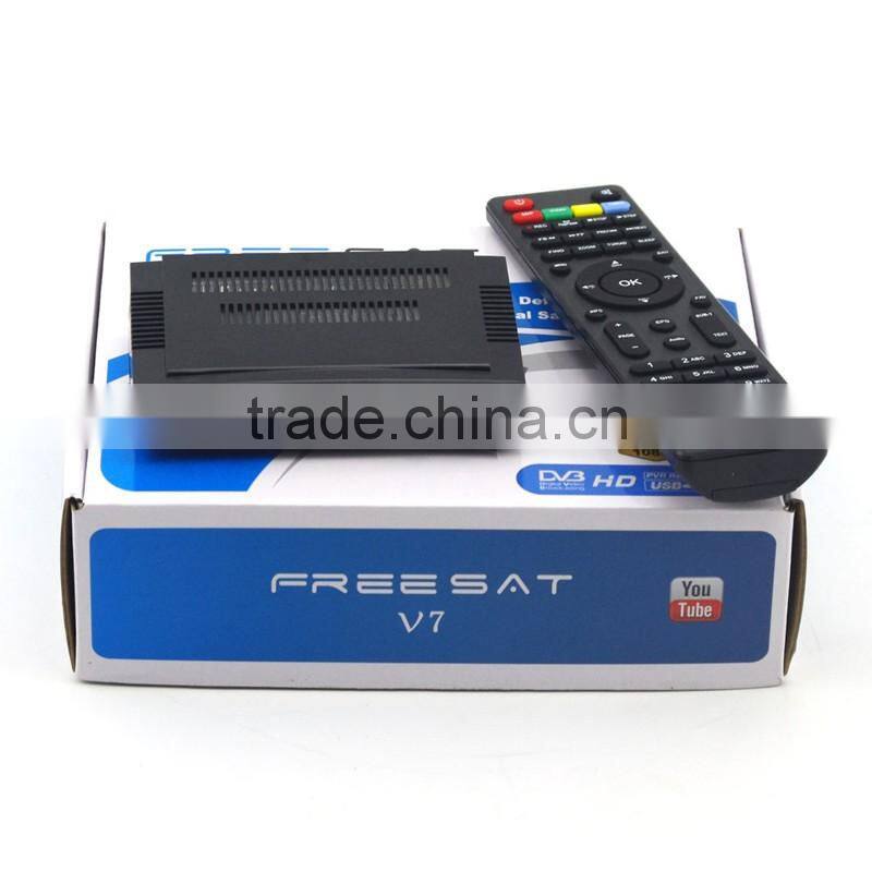 Hot selling Freesat Digital Satellite Receiver V7 HD Combo DVB-S2 support EPG cheapest satellite set top box