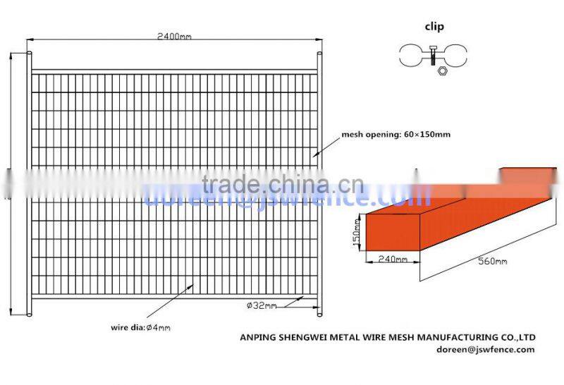 Galvanized temporary portable fence hot sale