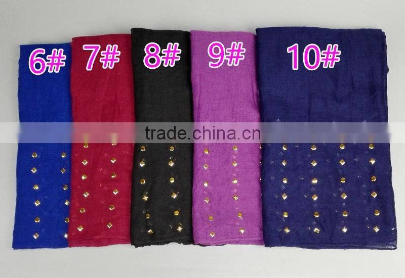 Trend All-match Rhinestud Fixed Muslim Women Head Hijab Shawl