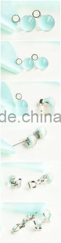 Summer fashion Earring Round Drop Earrings Light blue Fashion Earring