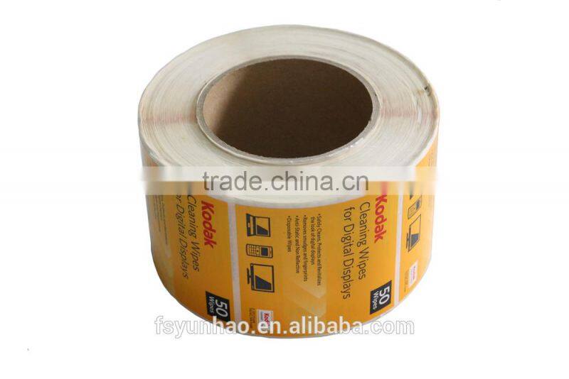 electronic wipes label sticker self-adhesive PET/PP/PVC paper sticker