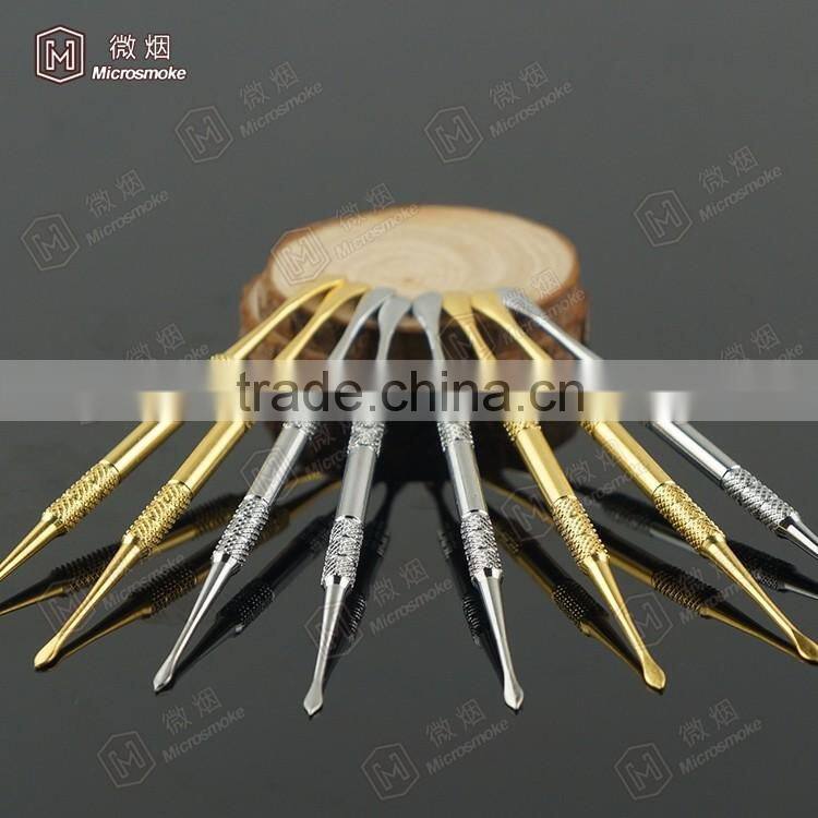 Dabber tool 120mm double sided oil dab wax tool in sliver and gold color Hot sale Wax and dry herb vaporizer titanium dab tool