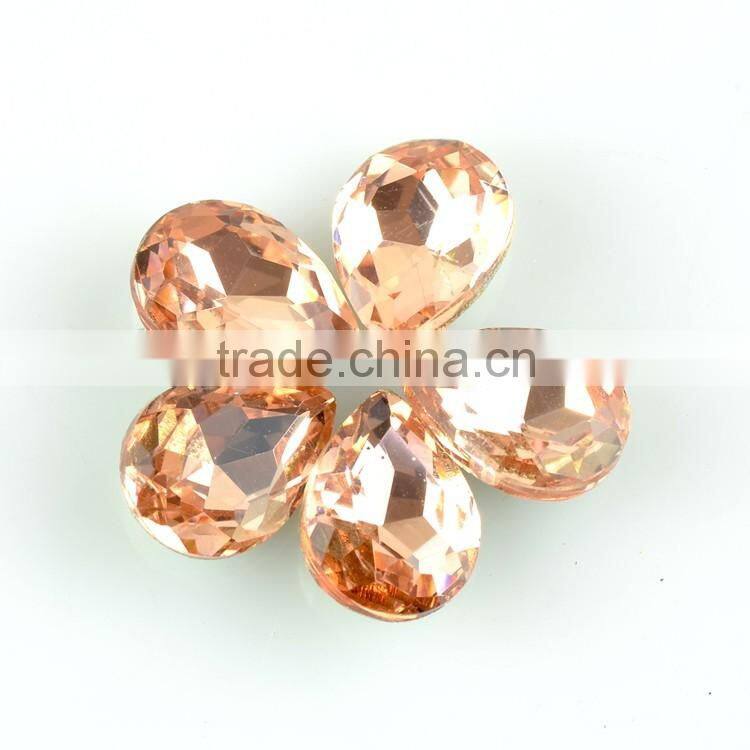 Best quality and price Pearshape strass stone, crystal beads for clothing