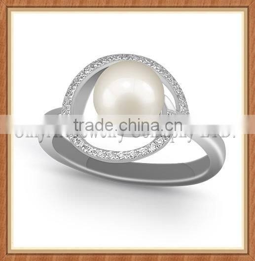 Freshwater Pearl Jewelry 925 Sterling Sliver Rings