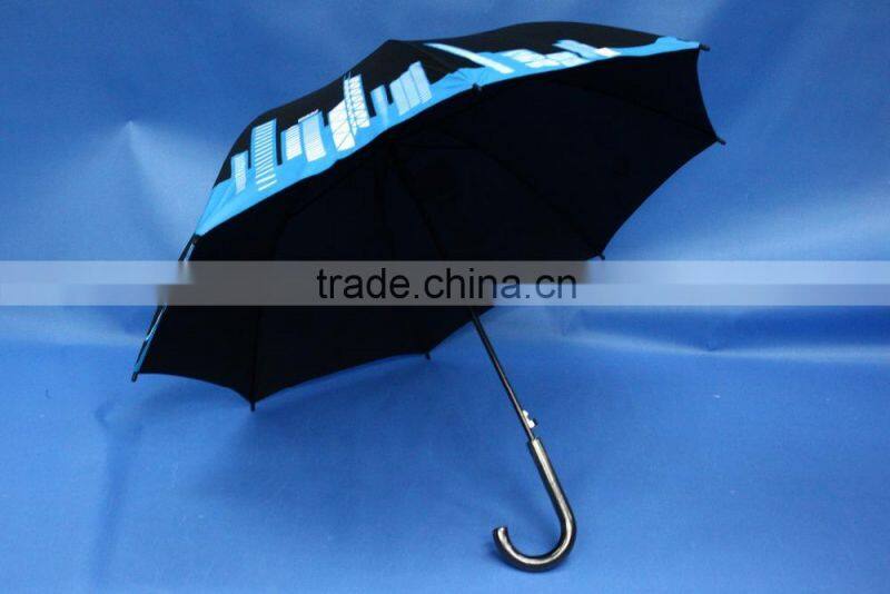 24 inch x 8 ribs high quality lower price promotional auto-open walking stick umbrella