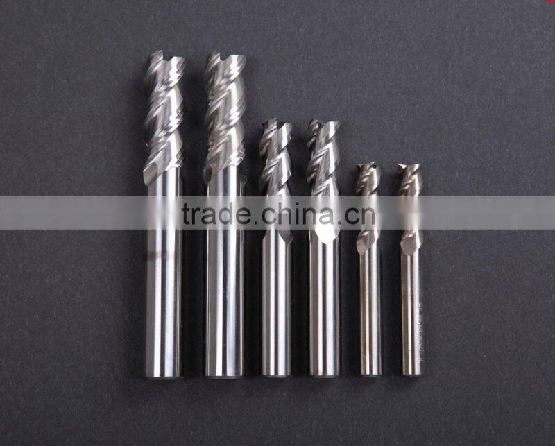 Top quality precise 3 flute Germany end mill helix angle for aluminum