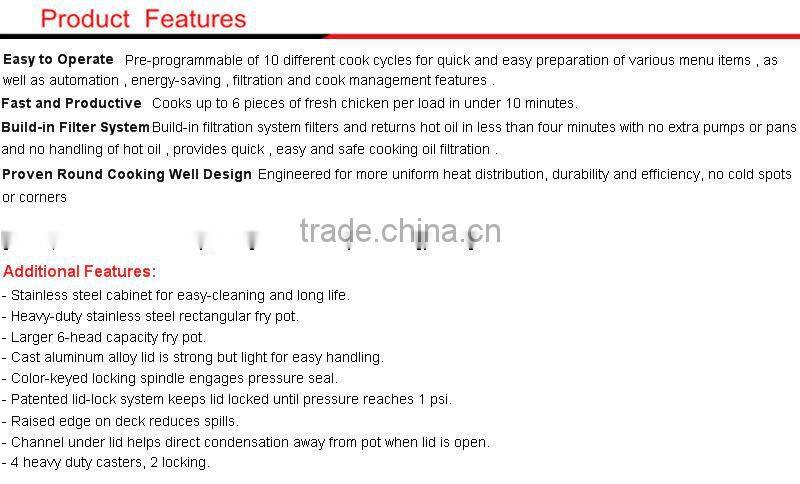 Stainless steel Fast Food Used Henny Penny Pressure Fryer/Chicken Pressure Fryer Machine/Commercial Chicken Pressure Fryer