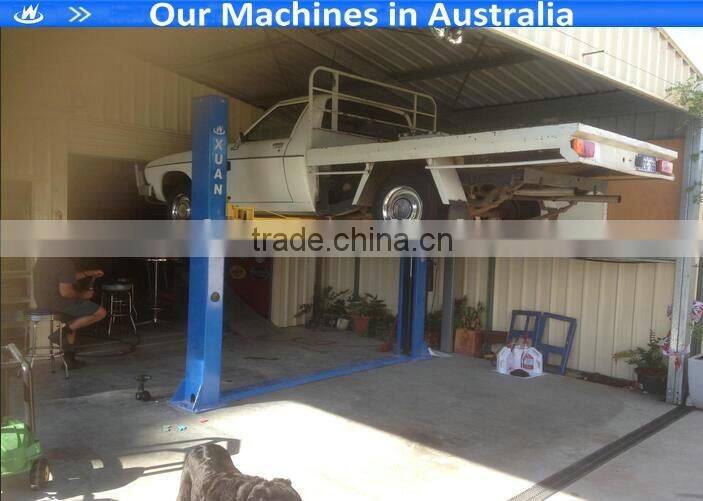 2 post car lift with manual lock release from single side WX-2-4000A 3.5T 4T 4.5T